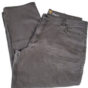 Carhartt Mens 42x 30* (27) Gravel Gray Rigby Canvas Relaxed Fit Pants 102517‎